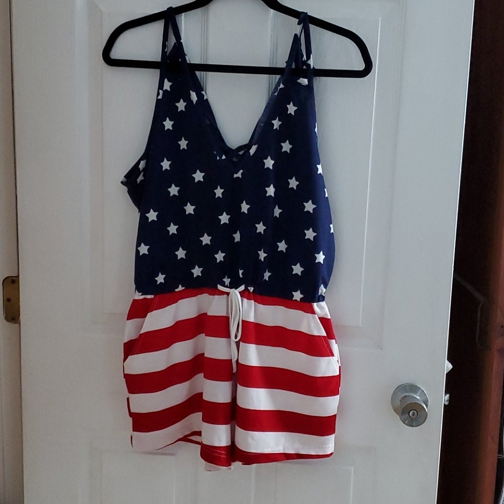 Large 4th of July rompers